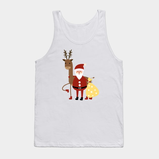 Santa Claus and reindeer Tank Top by grafart